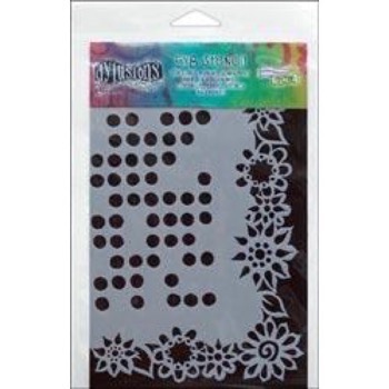 Dylusion Stencil (Mask) - Dotted Flowers