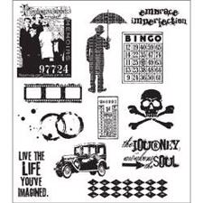 Tim Holtz Cling Rubber Stamp Set - Mini Muse
