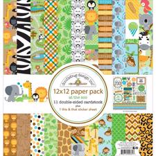 Doodlebug Design Paper PACK 12x12" - At the Zoo