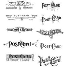 Tim Holtz Cling Rubber Stamp - Postcards