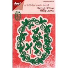 Joy Die - Oval Holly Wreath