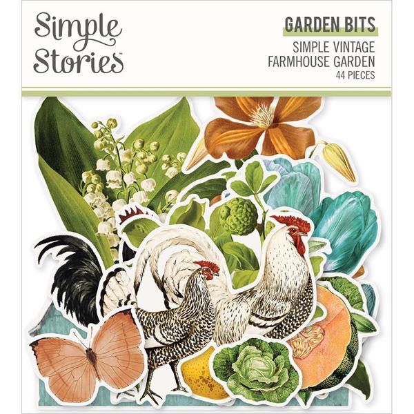 Simple Stories Die Cuts - Garden Bits / Simple Vintage Farmhouse Garden