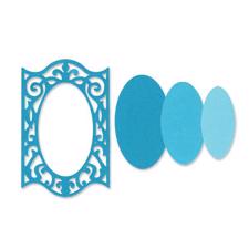 Sizzix Framelits Die Set 3PK - Oval w. Ironwork