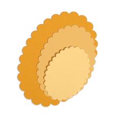 Sizzix Framelits Die Set 4PK - Ovals, Scallop 