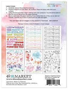 49 and Market Rub-On\'s - Spectrum Gardenia / Extras