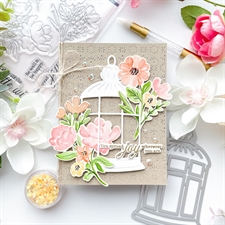 PinkFresh Studios Stamp - Lovely Blooms