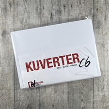 Hvide Kuverter (konvolut) - C6 / Spidslukning - 20 stk.