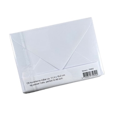 Hvide Kuverter (konvolut) - C6 / Spidslukning - 20 stk.