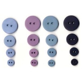 Buttons - Round / Blues