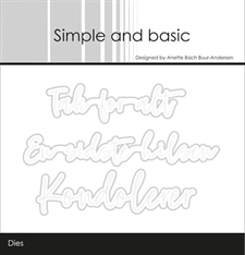 Simple and Basic Clear Stamp & Die Set - Kondolerer