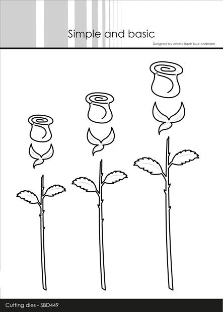 Simple and Basic Die - Set of 3 Roses