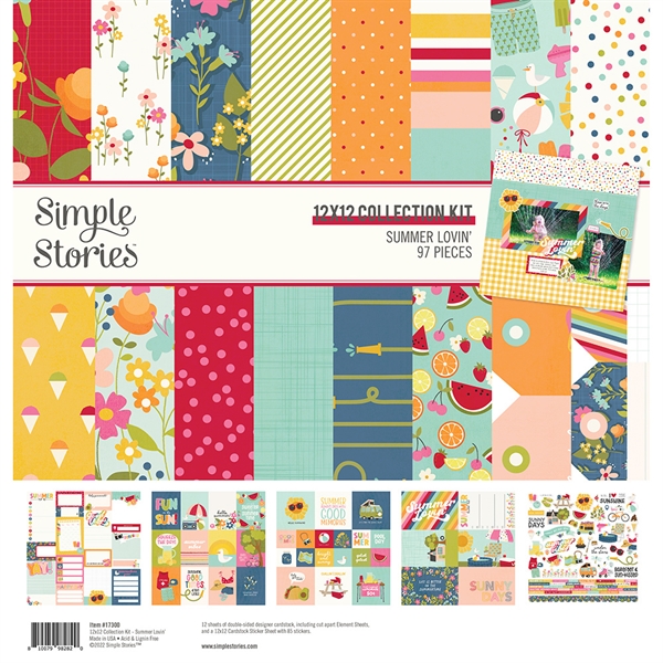 Simple Stories Paper Pack 12x12" Collection - Summer Lovin\'