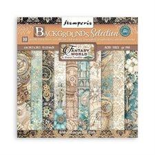 Stamperia Paper Pack 8x8" - Backgrounds / Sir Vagabond in Fantasy World (lille)
