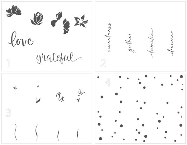 Crafter\'s Workshop Template - A2 Layered / Word Flowers